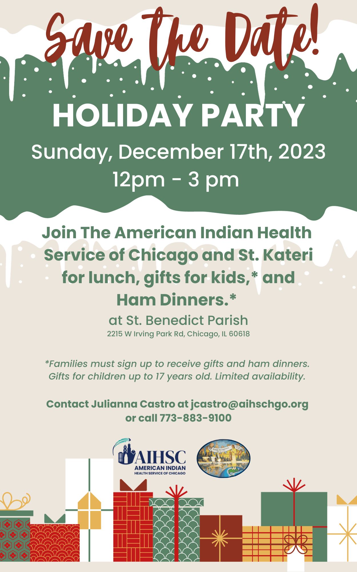 2023 Holiday Party with St Kateri