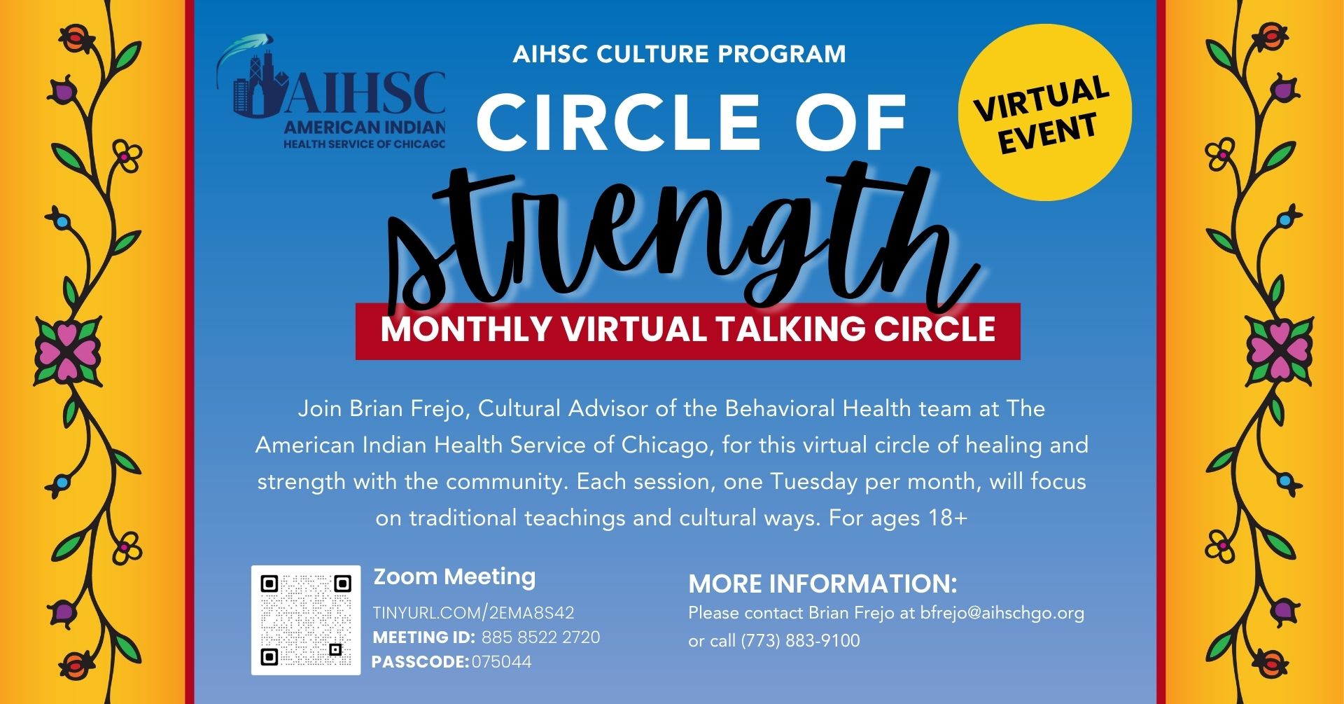 Native American Culture Program Talking Circle with American Indian Health Service of Chicago