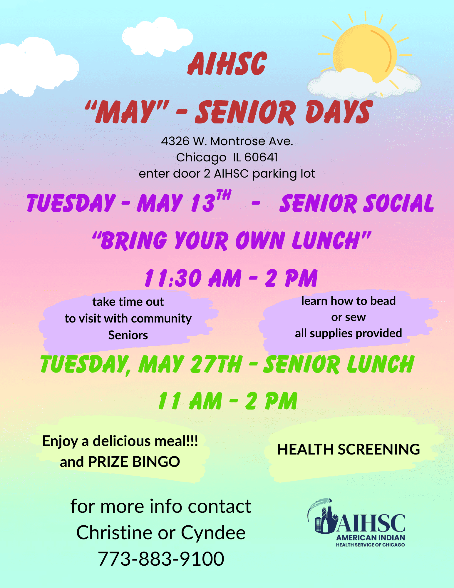 Heading (1) Senior Social American Indian Health Service of Chicago