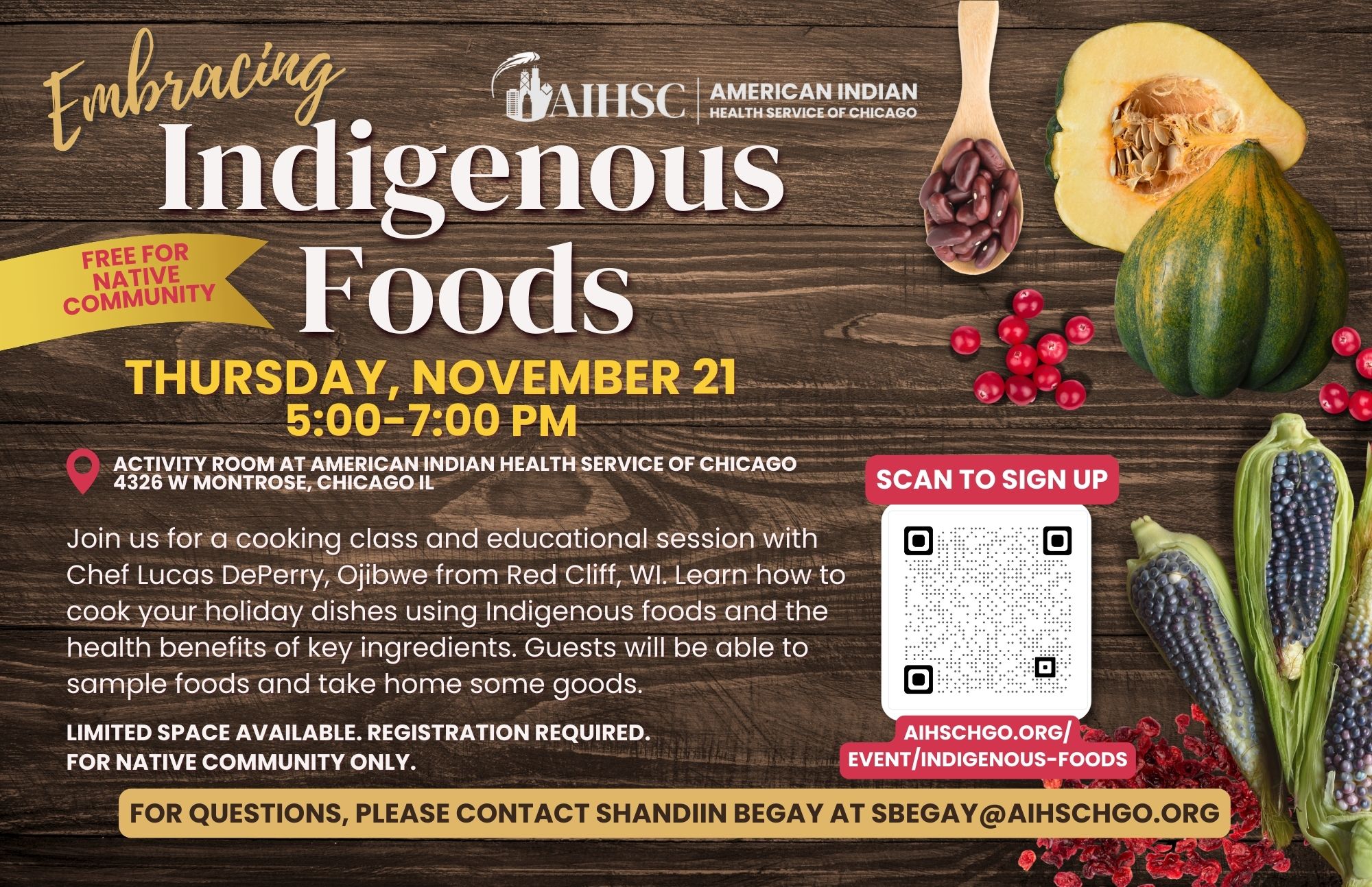 Indigenous Foods Cooking Class Chicago